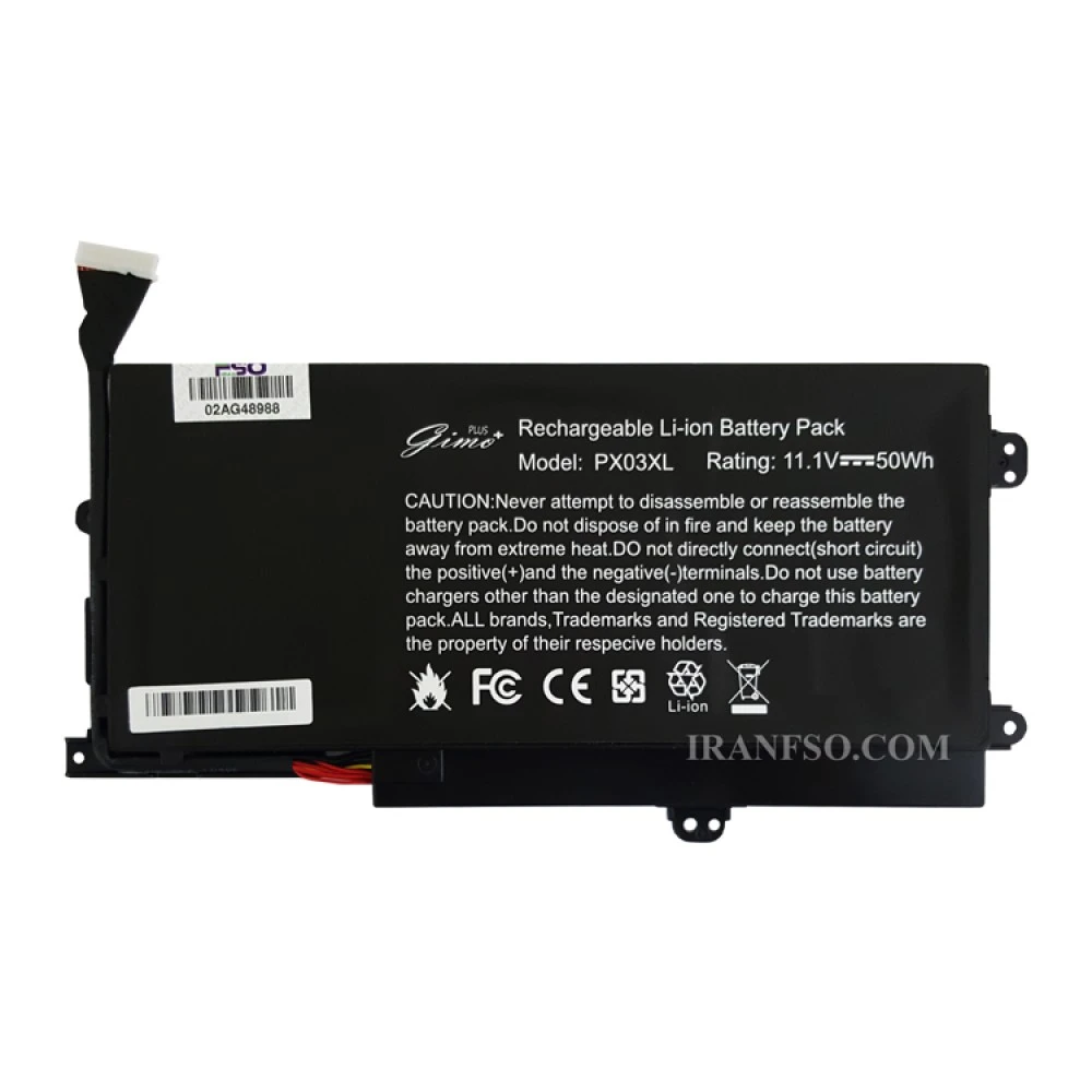 باتری لپ تاپ اچ پی ENVY 14_PX03XL Gimo Plus مشکی داخلی 50W