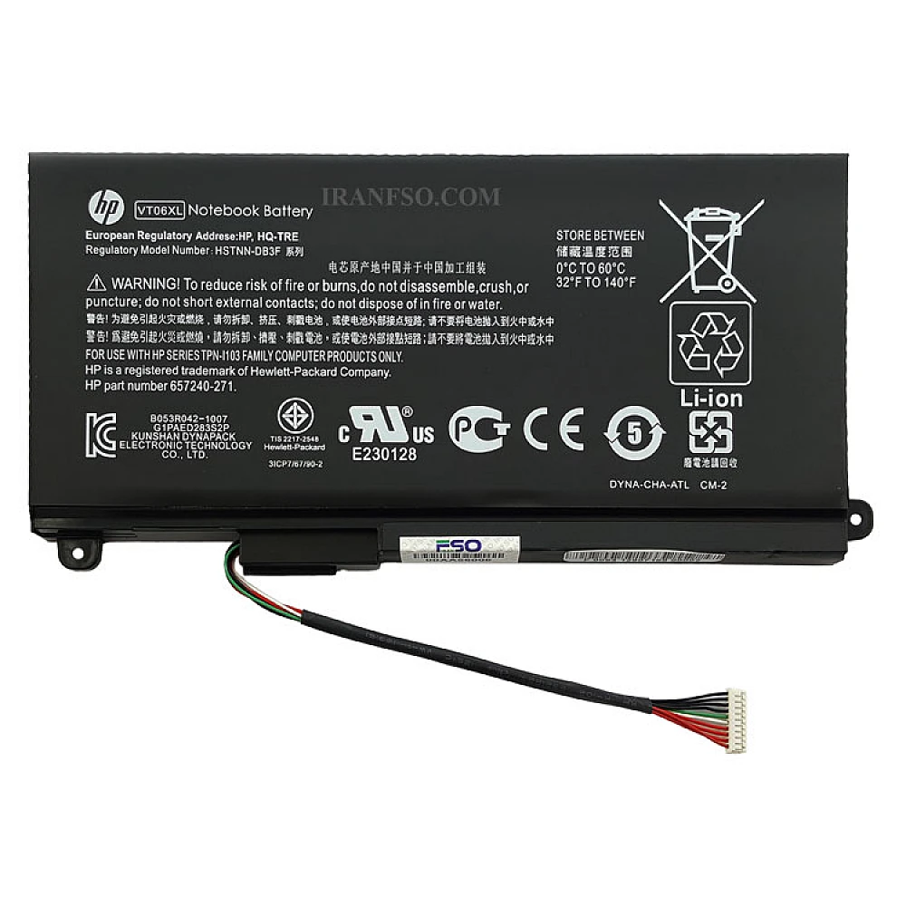 باتری لپ تاپ اچ پی ENVY 17T-3000_VT06XL داخلی اورجینال