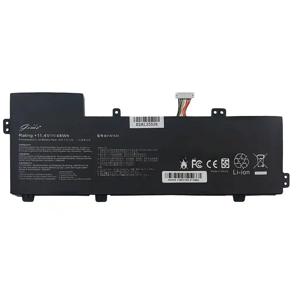 باتری لپ تاپ ایسوس ZenBook UX510UW_B31N1534_Gimo Plus مشکی داخلی-48 وات ساعت